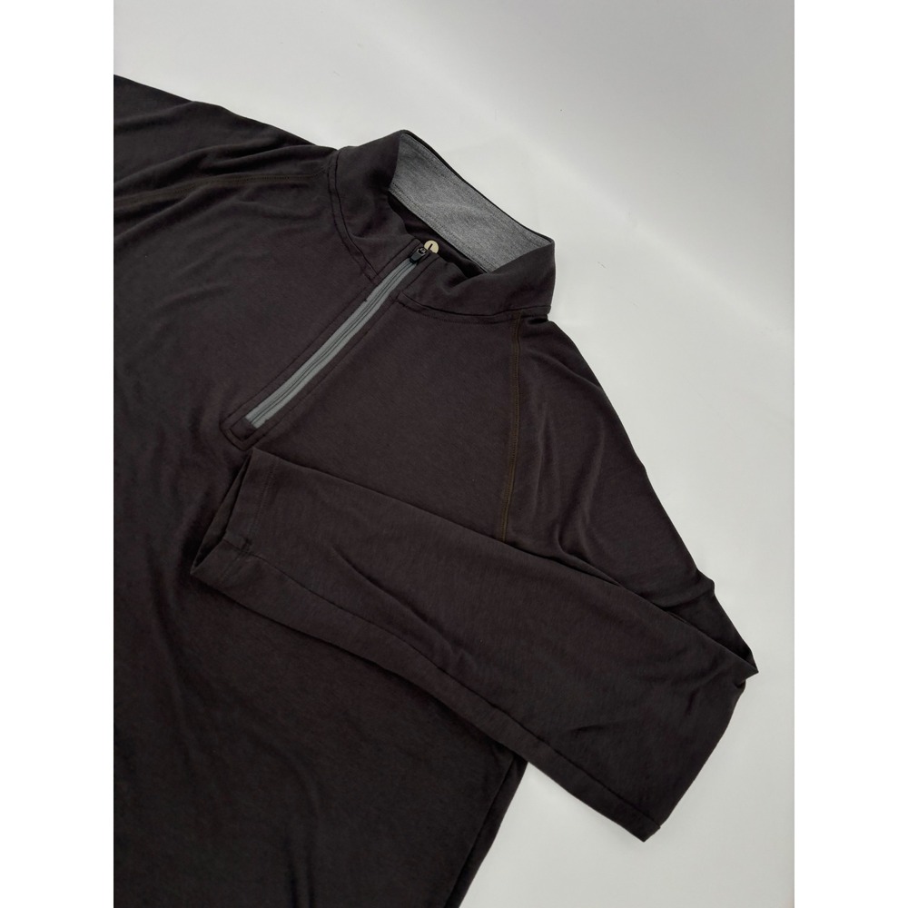 Free Fly Mens Bamboo Performance Quarter Zip Pullover Gray Activewear Large